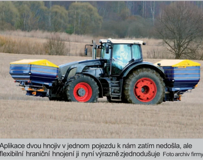 Aplikace dvou hnojiv